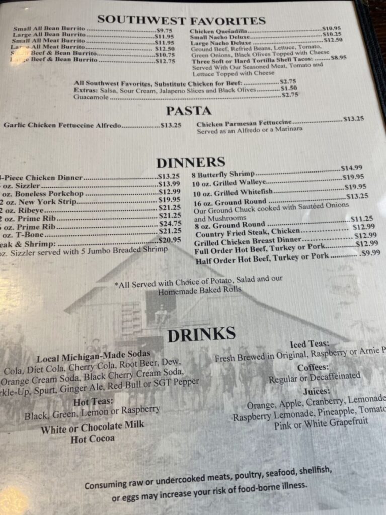 MOE-Z-INN Menu 1